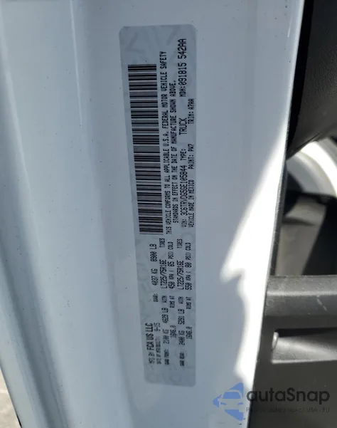 2016 Ram Promaster 2500 2500 High from USA, damaged, VIN 3C6TRVDG5GE105844